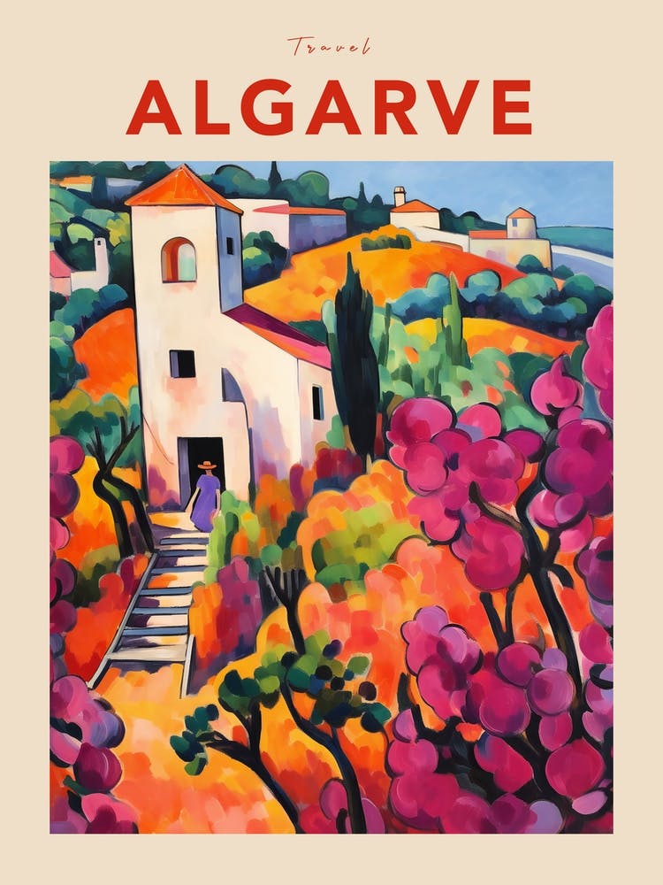 Algarve Portugal 3 Fauvist Travel Poster