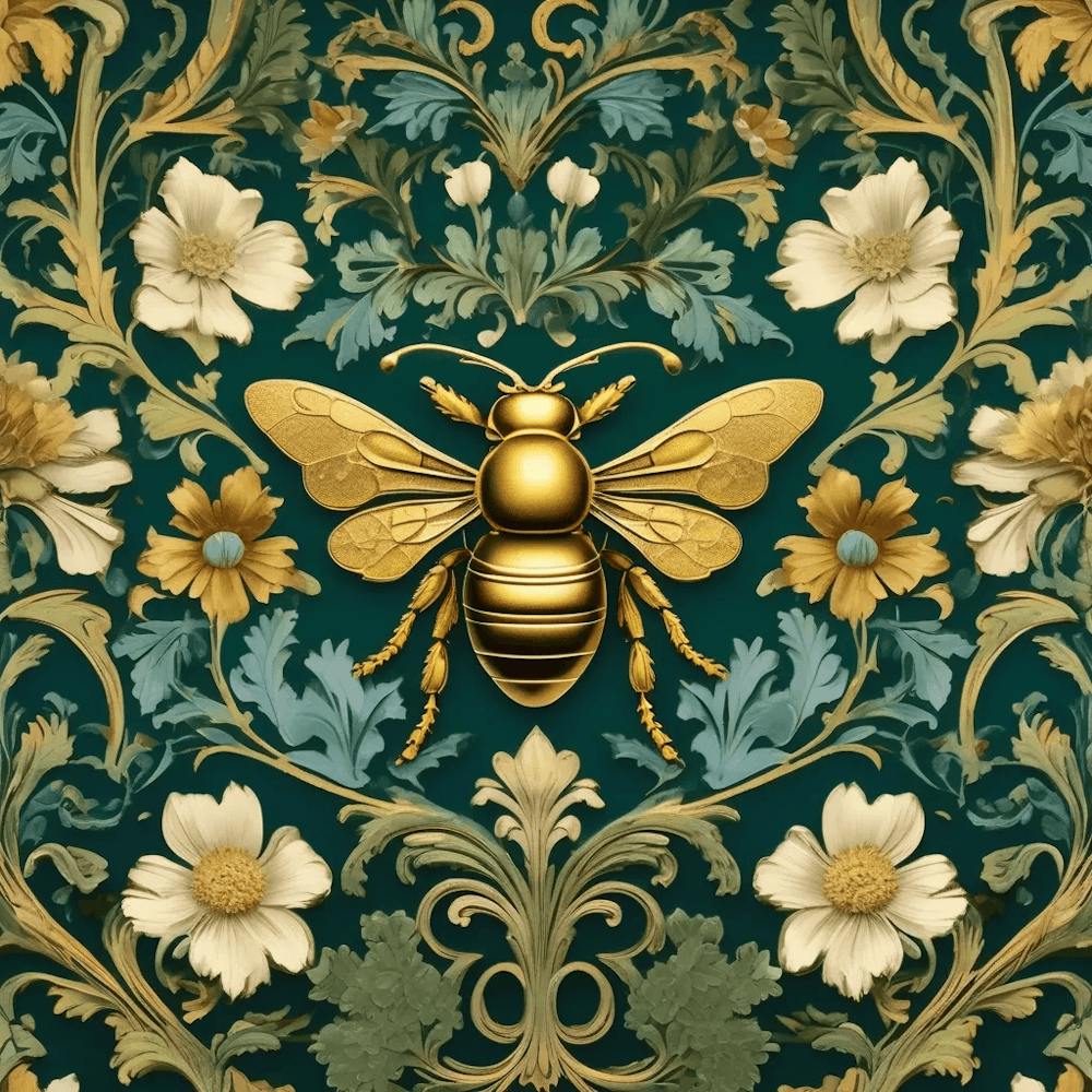 william morris  insect bee art print3