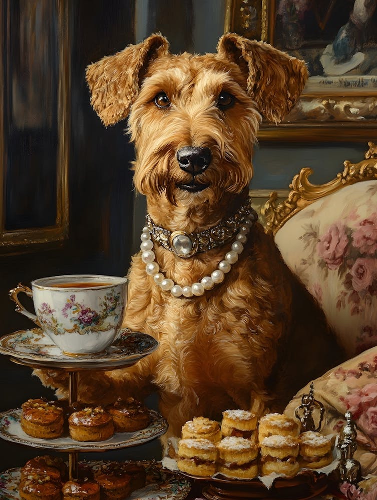 Classy Airedale At The Bar 23