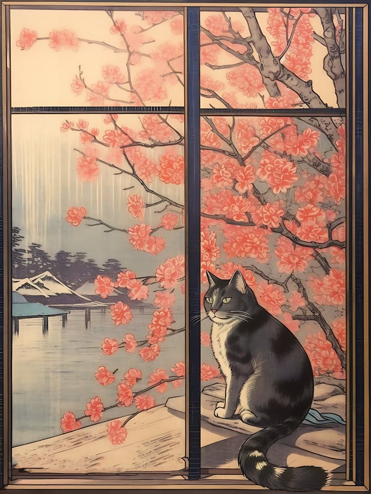 Cat In A Window 1