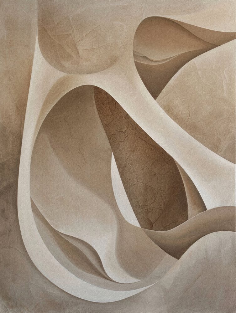 Poster Canvas Beige Abst 9