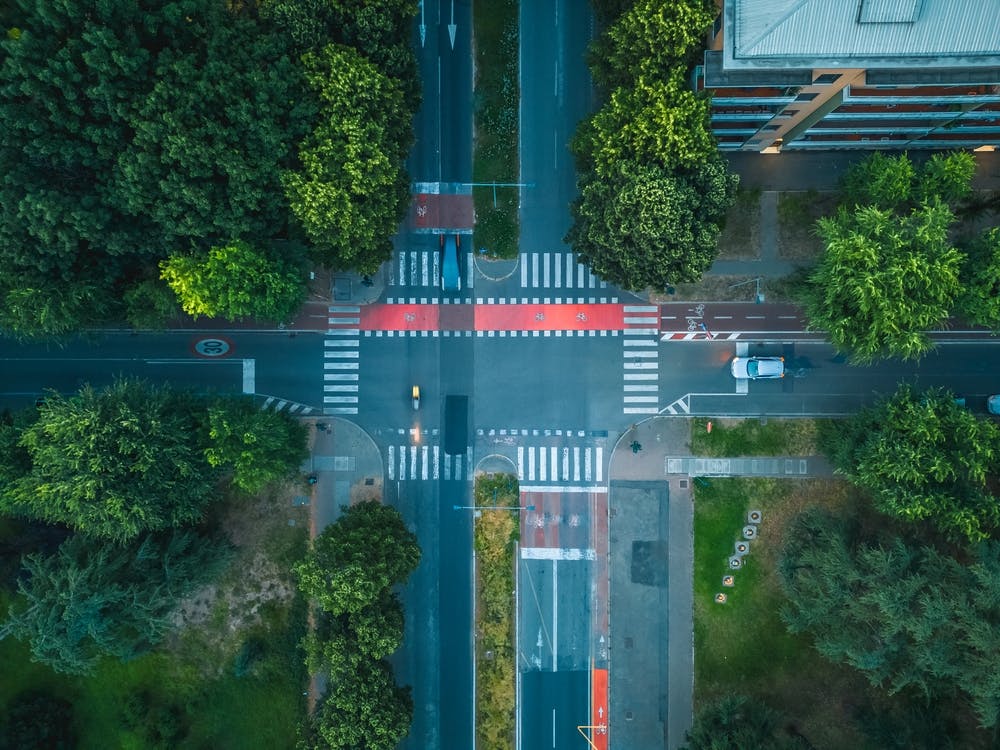 Top View Road Italy Milan, San Donato Milanese. Italy Street Art