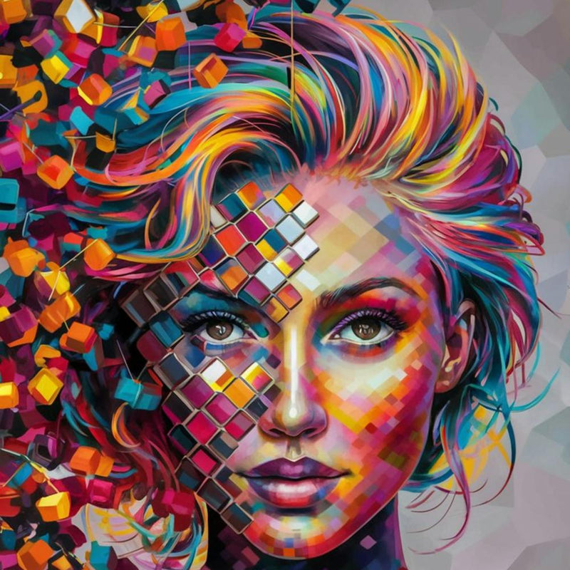 Girl With Colorful Hair