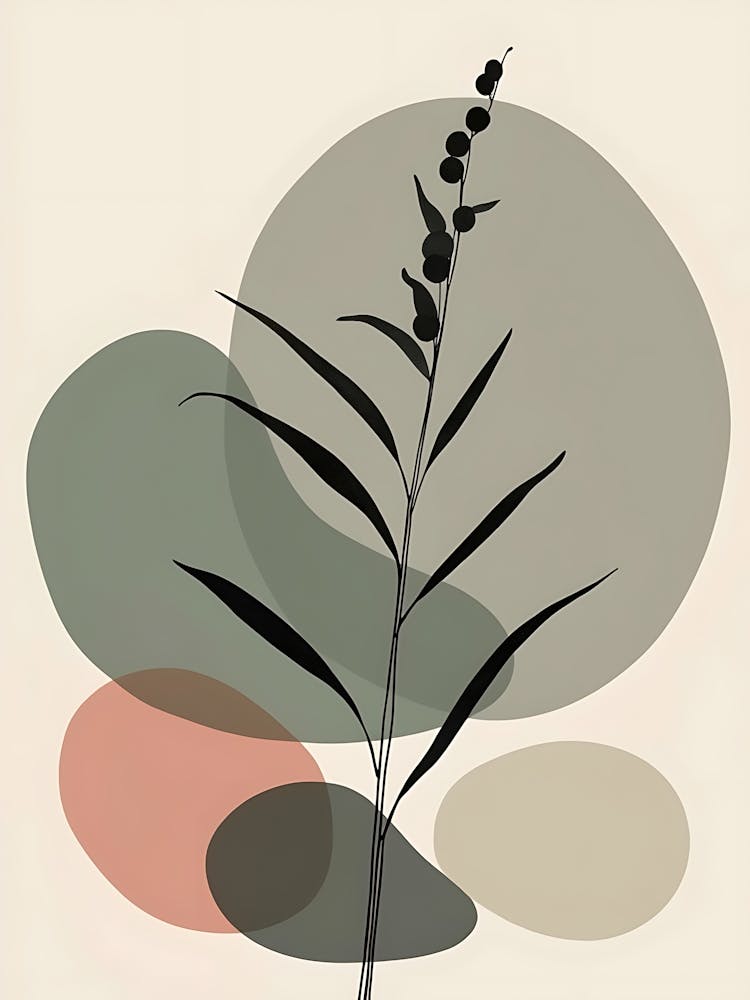 Organic Botanical Composition in Minimal Style