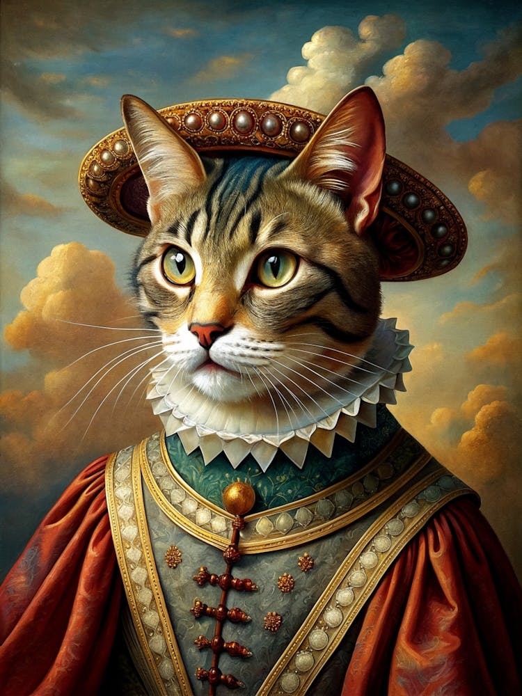 Cat In Renaissance Costume