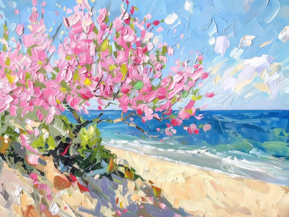 Blossom Tree On The Beach 1