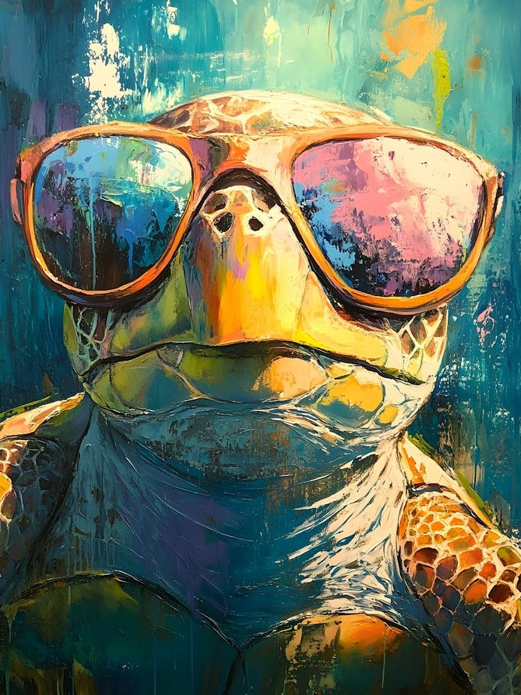 Sea Turtle In Sunglasses 4