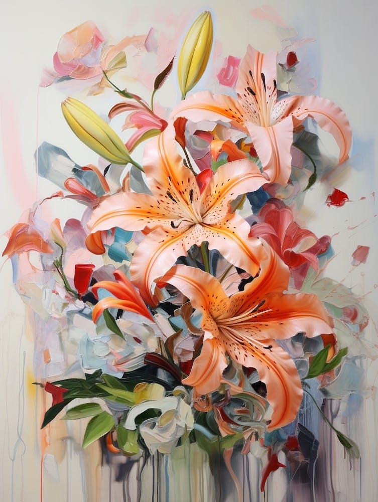 Abstract Flower Painting Lily 2