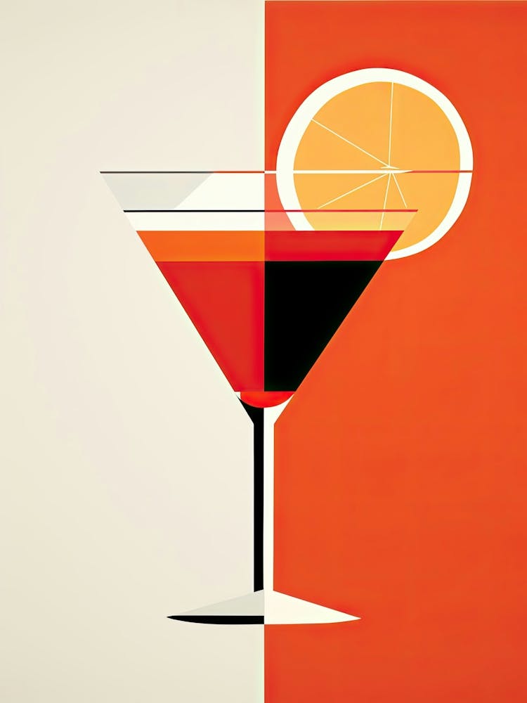 Mid Century Modern Negroni Floral Infusion Cocktail 1