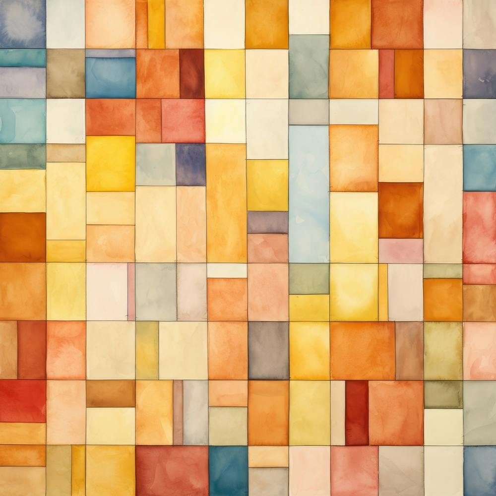 Abstract Watercolor Squares