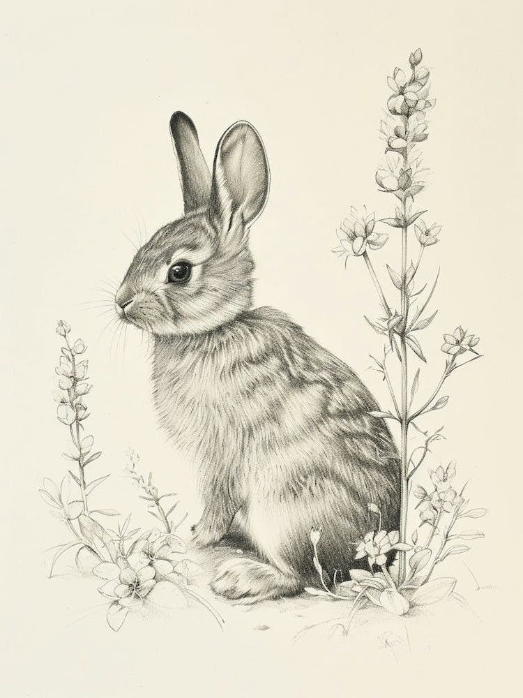 Britannia Petite Rabbit Drawing 1