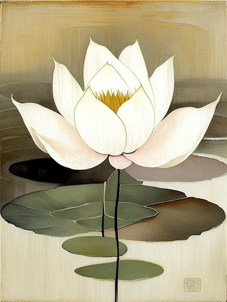 Lotus Symbol Abstract Painting