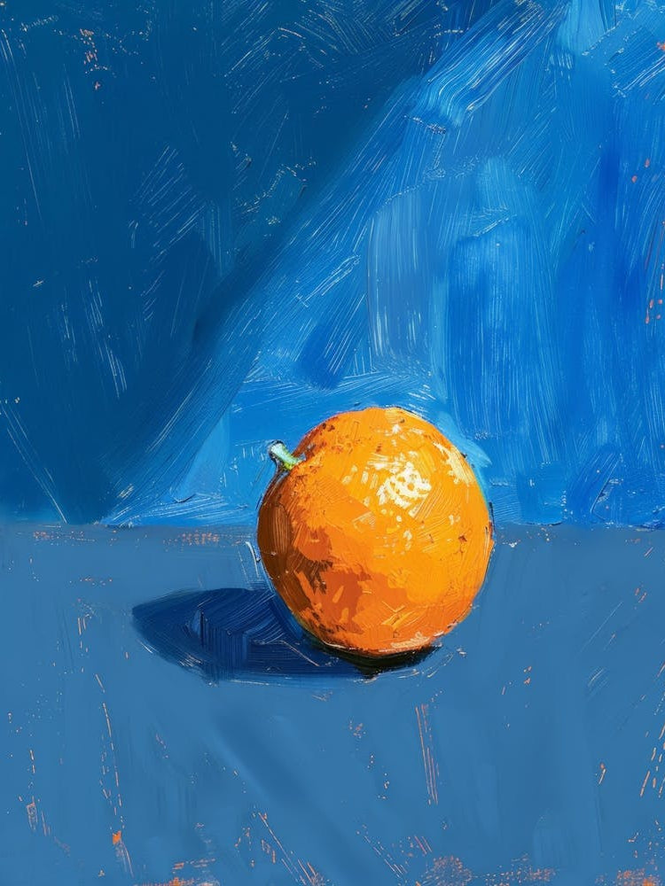 Orange On Blue 1