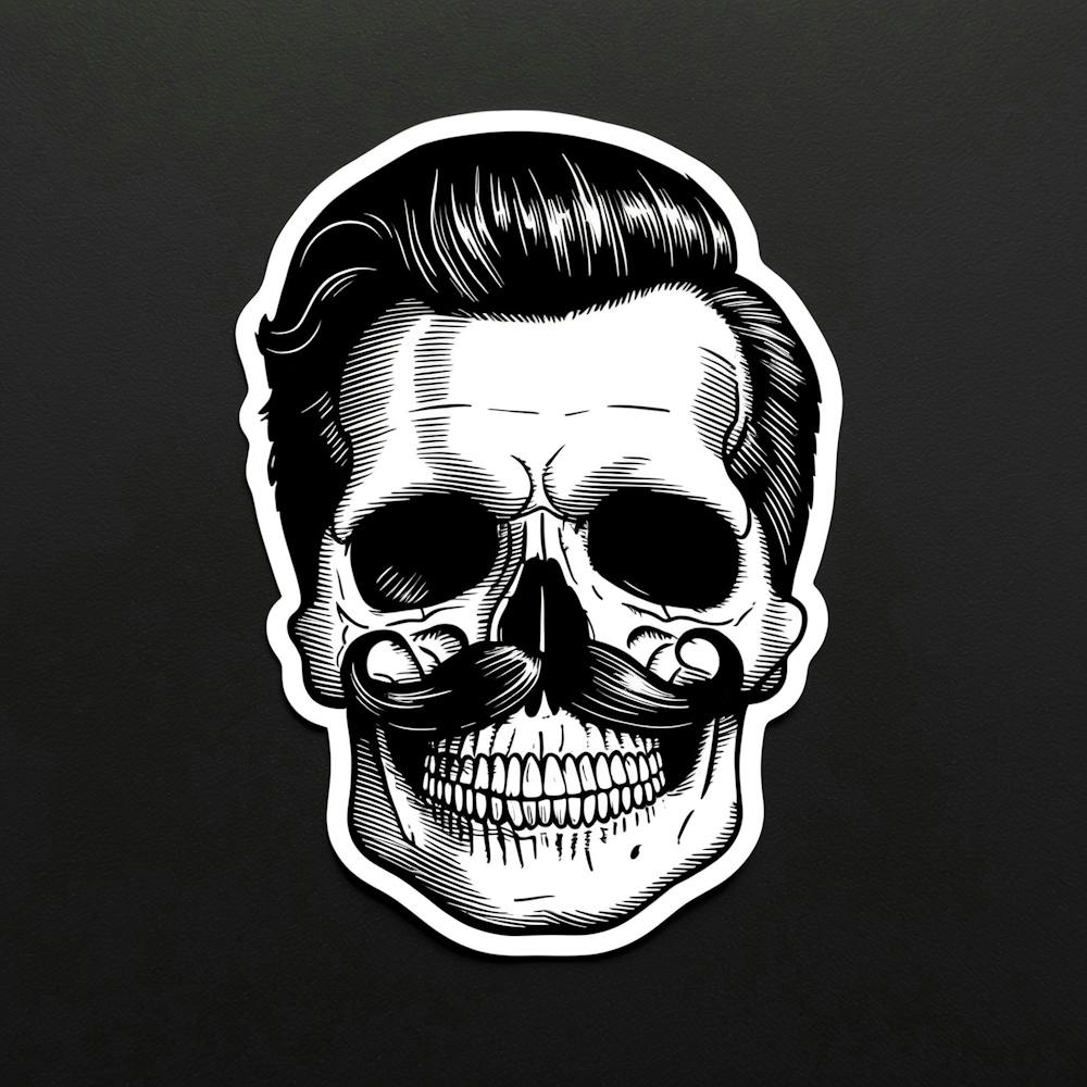 Skull With Mustache