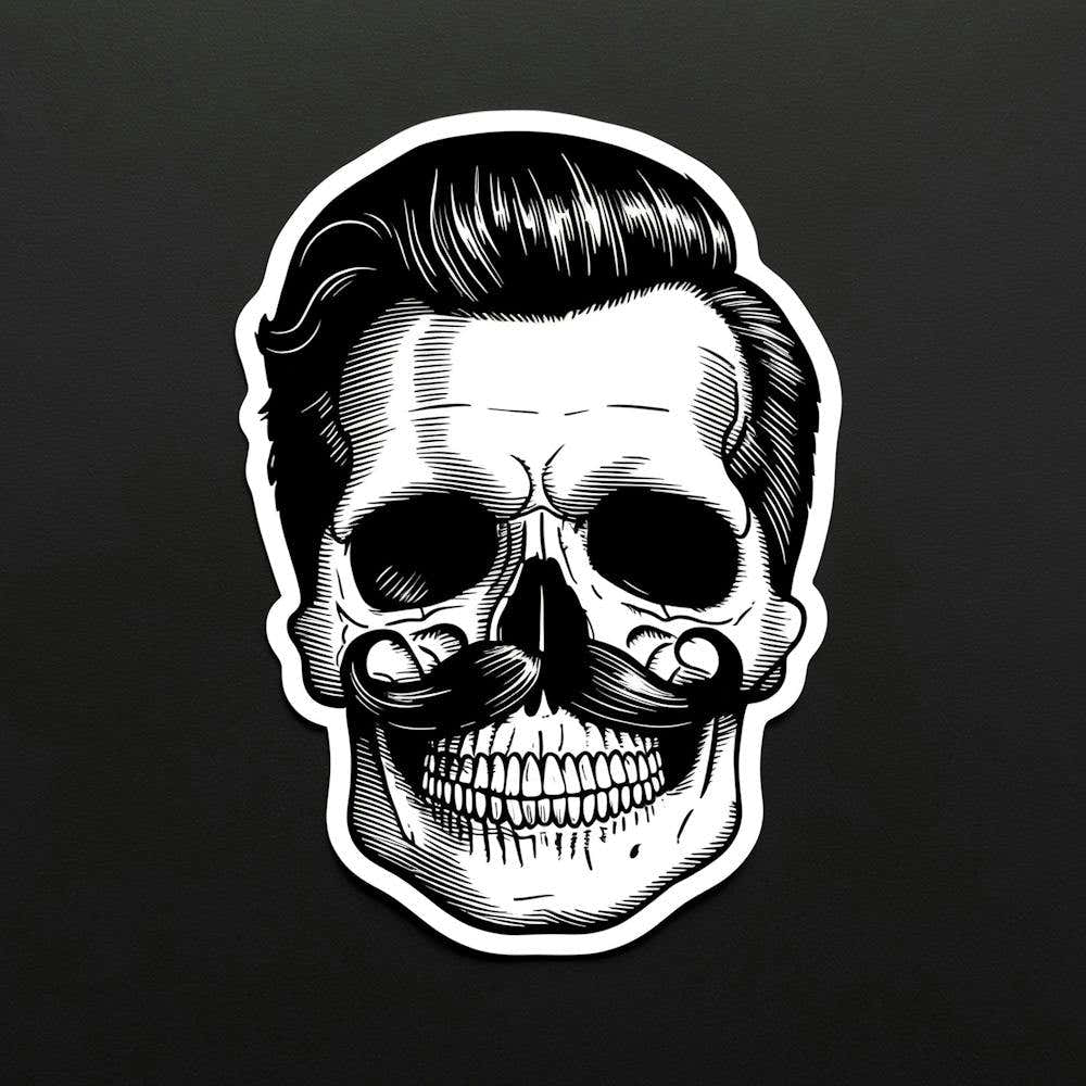 Skull With Mustache