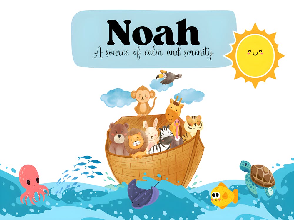 Personalized Noah Wall Art - A Source of Calm and Serenity for Kids' Rooms