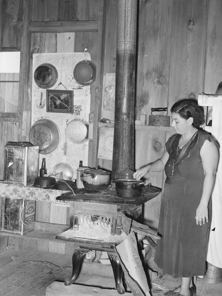 Wife Of Mexican Farm Owner In Kitchen, Hidalgo County, Texas By Russell Lee