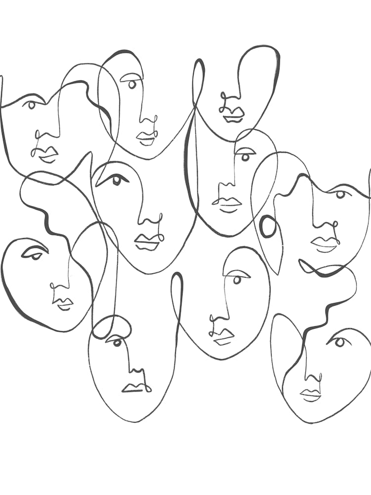 Portrait Of A Group Of Faces