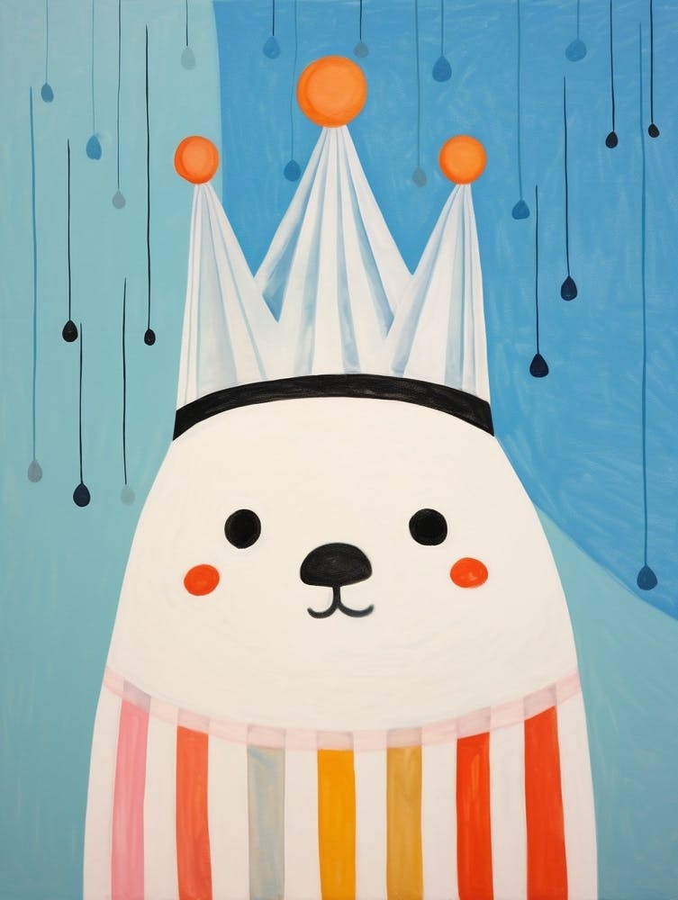 Little Seal Wearing A Crown