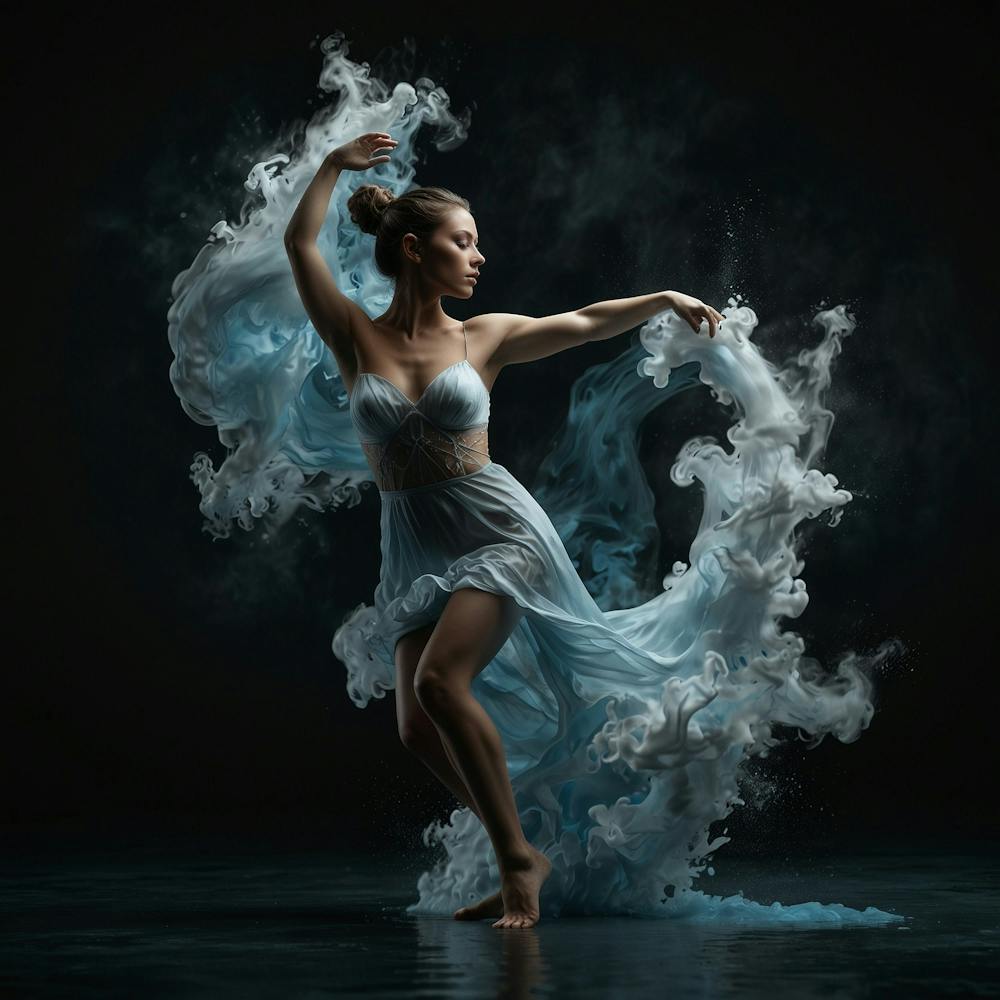 Dancer In Blue Dress 1