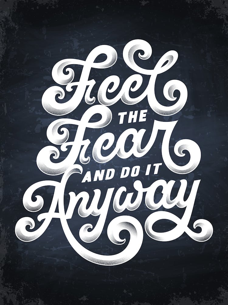 Feel The Fear And Do It Anyway — kitchen art print, kitchen wall decor