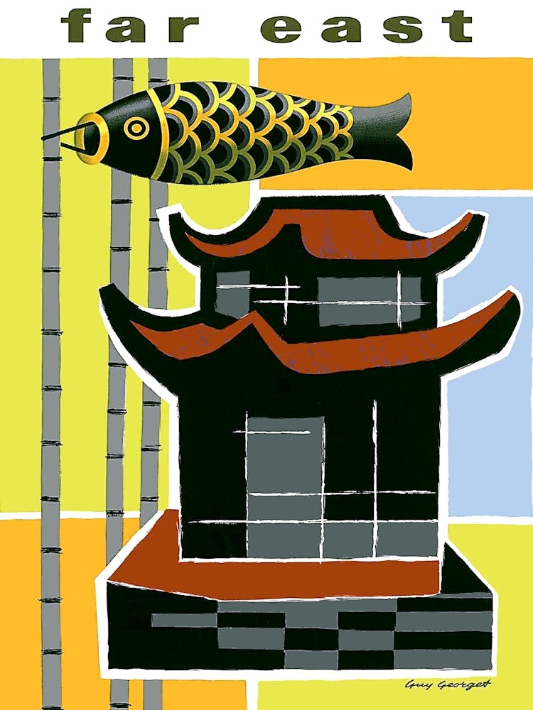 Far East, Japan, Vintage Travel Poster