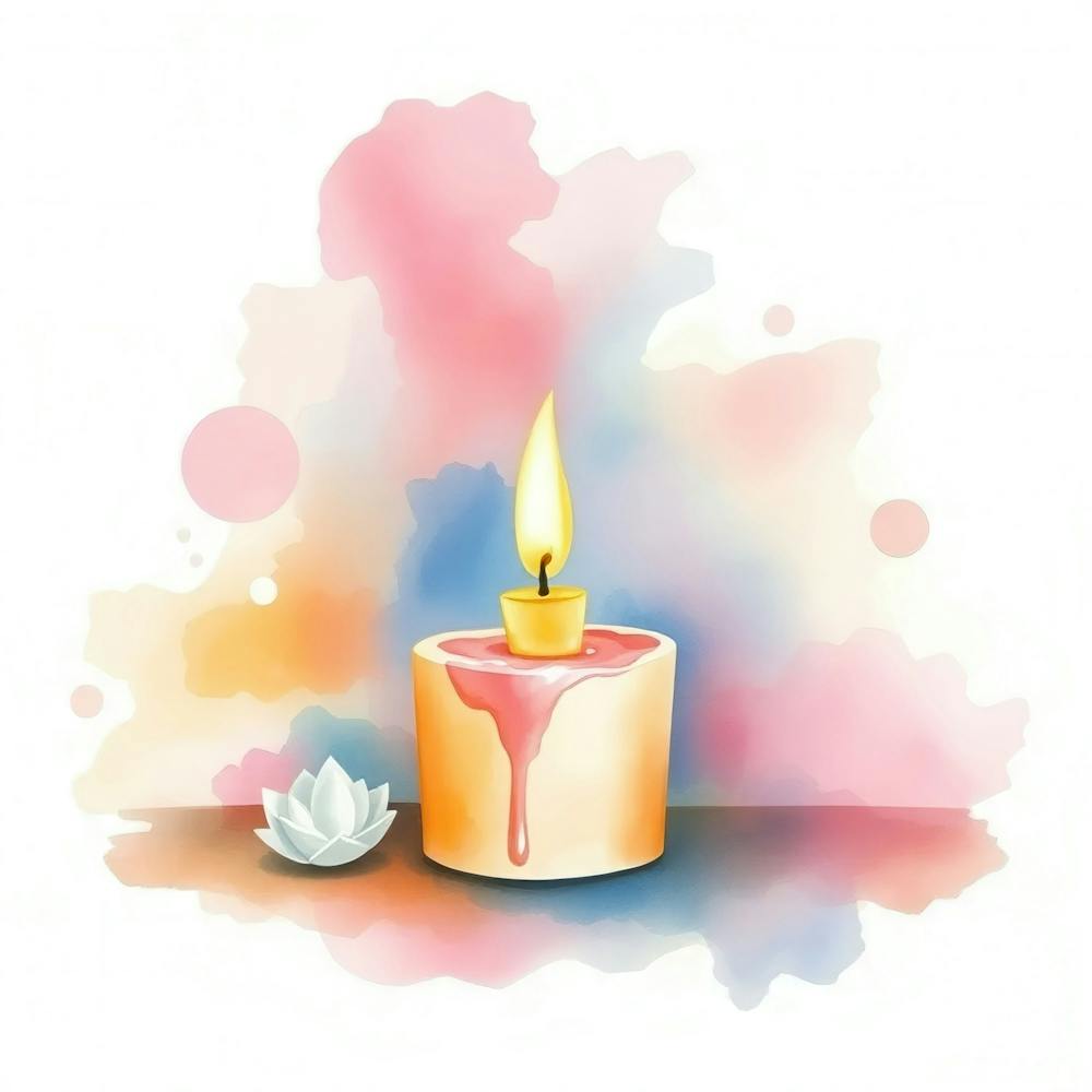 Watercolor Candle