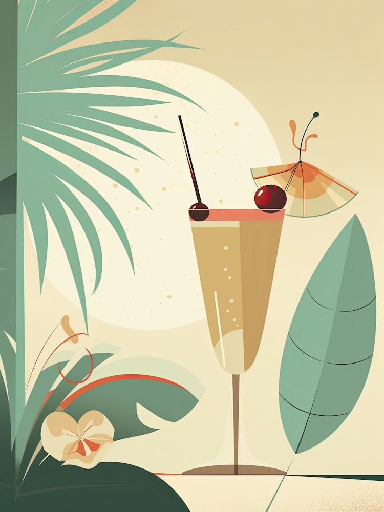 Piña Colada Cocktail Illustration 4