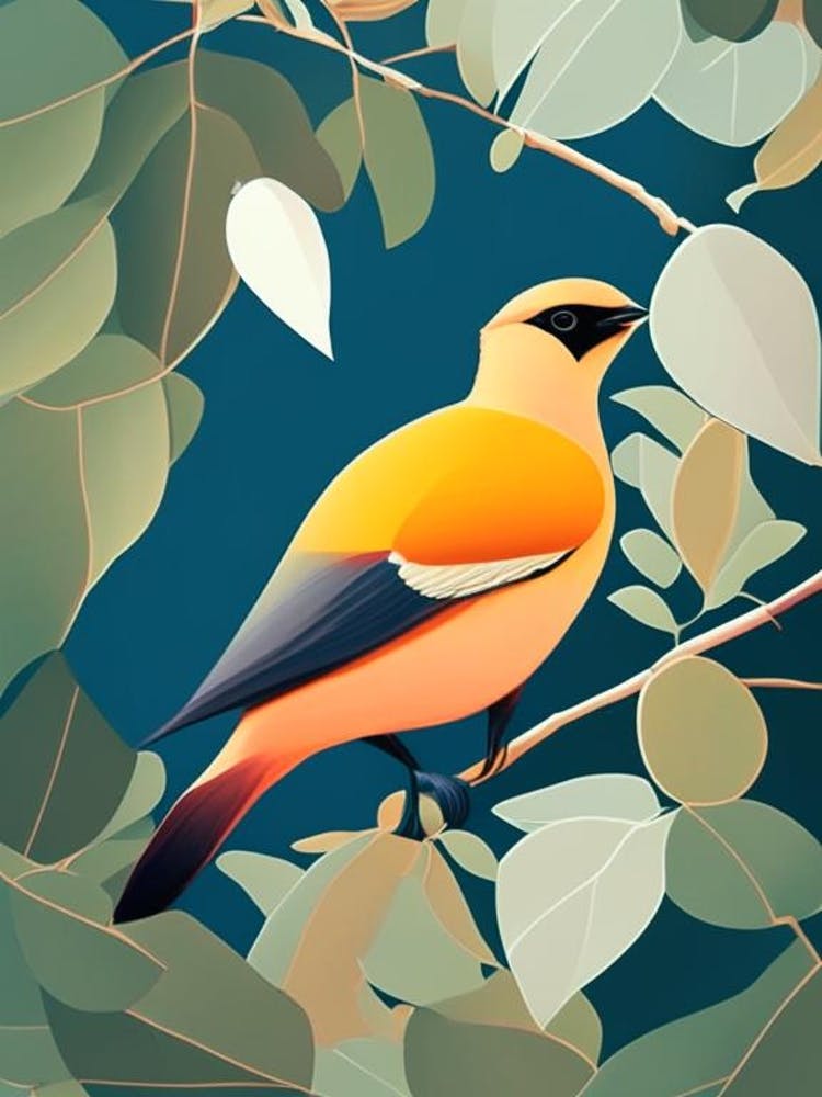 Cedar Waxwing Pop Matisse Bird