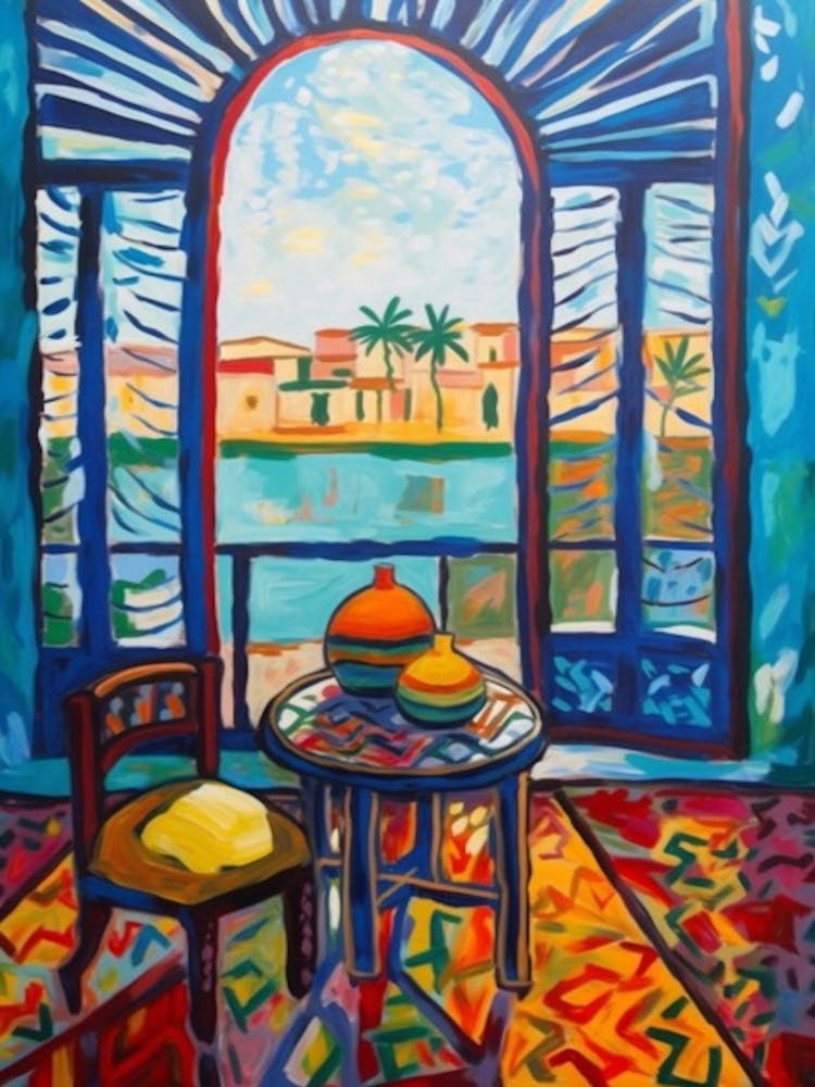 Window Dubai United Arab Emirates In The Style Of Matisse 1