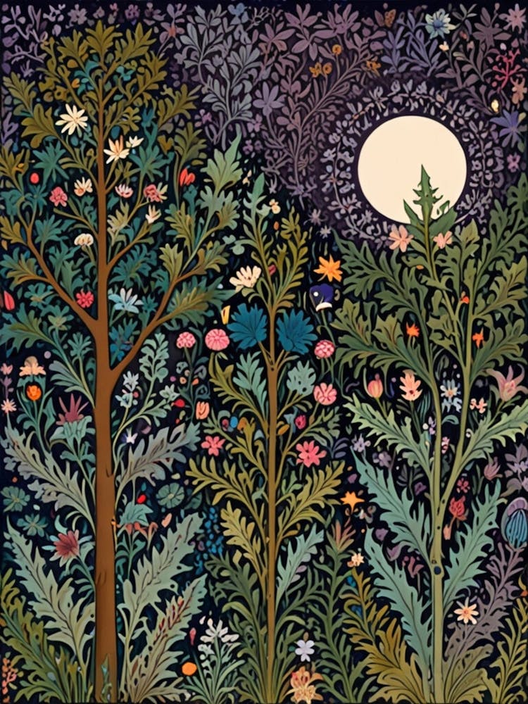 William Morris Clair de Lune Dans la Forêt 74