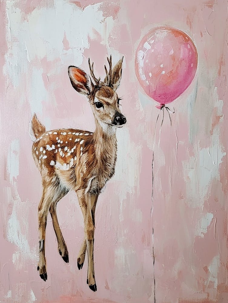 Cute Reindeer 2 With Balloon