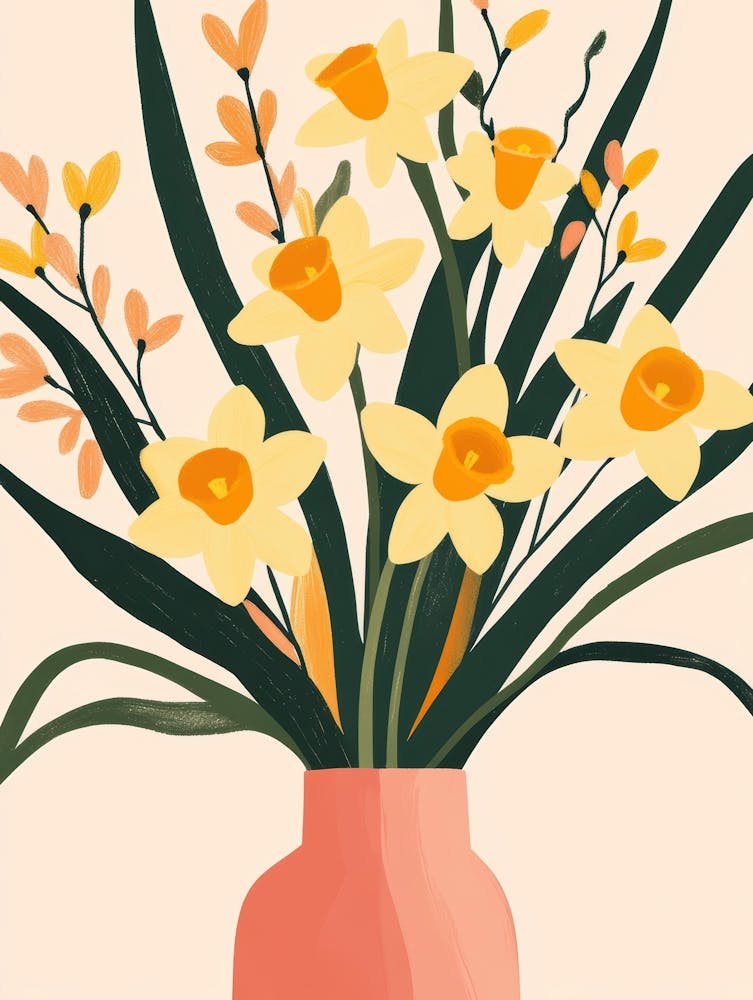 Daffodils In A Vase 4