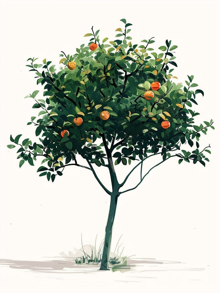 Apple Tree Pixel Illustration 2