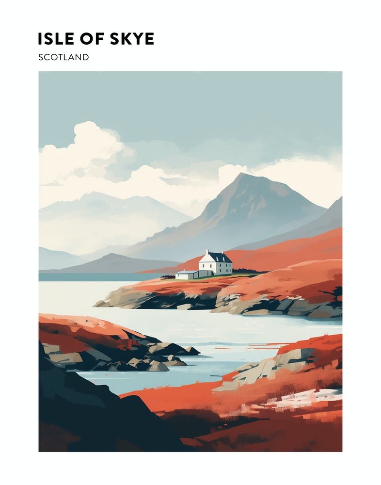 Isle Of Skye Scotland 4 Hiking Trail Landscape Poster