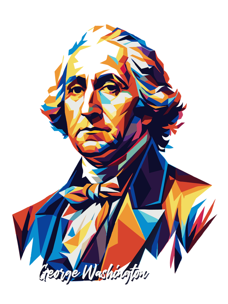 George Washington 01 Portrait WPAP Pop Art