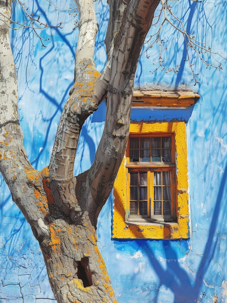 Tree In A Blue House