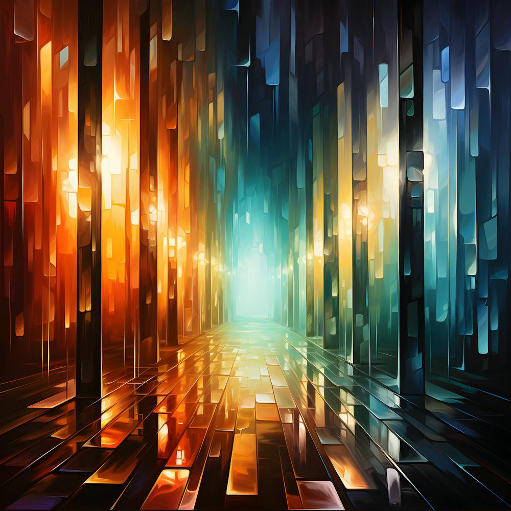 Silent Reflections A Colorful Dance