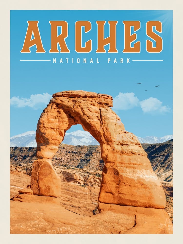 Arches Travel Poster