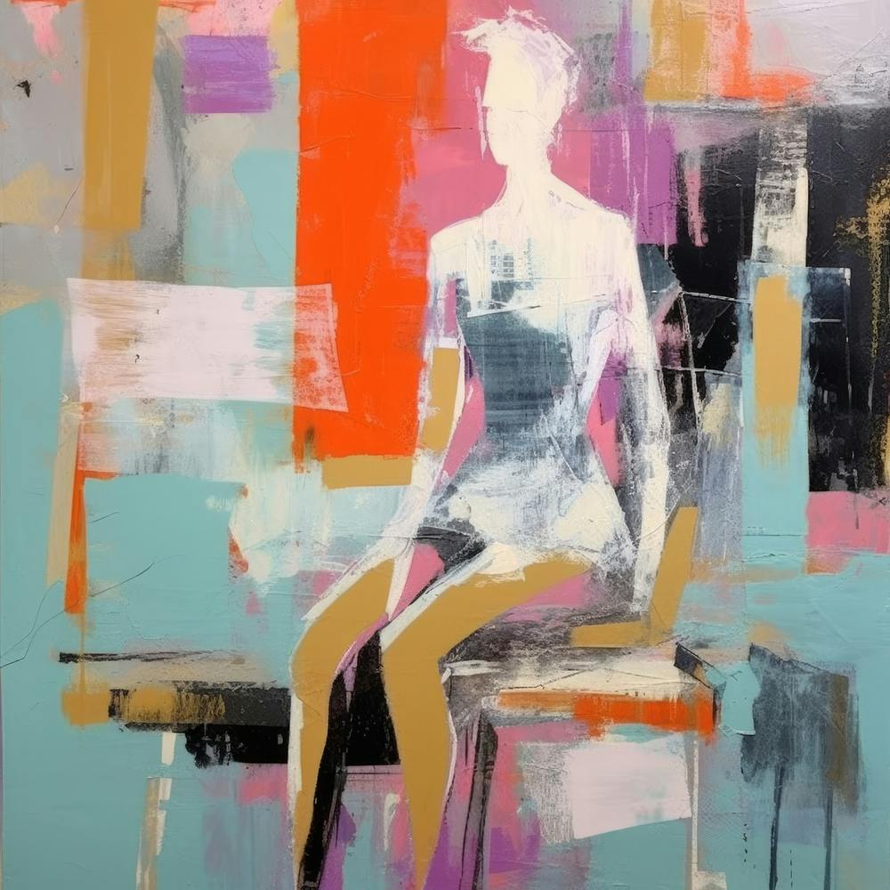 Conceptual Abstract Figurative Color Block Body Painting 2