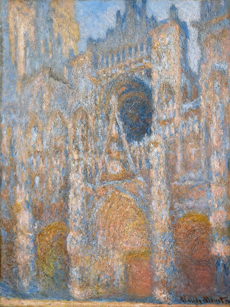 Rouen Cathedral, The Façade In Sunlight , Claude Monet