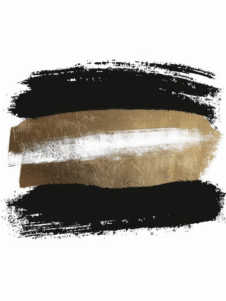 Gold Brush Stroke Canvas Print 1