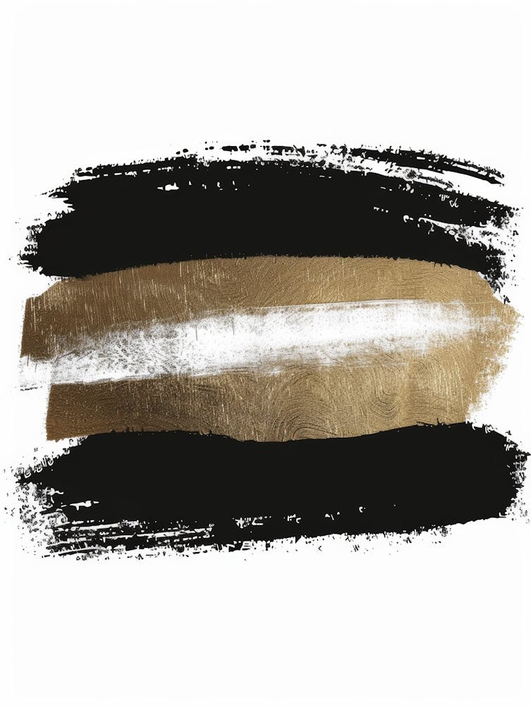 Gold Brush Stroke Canvas Print 1