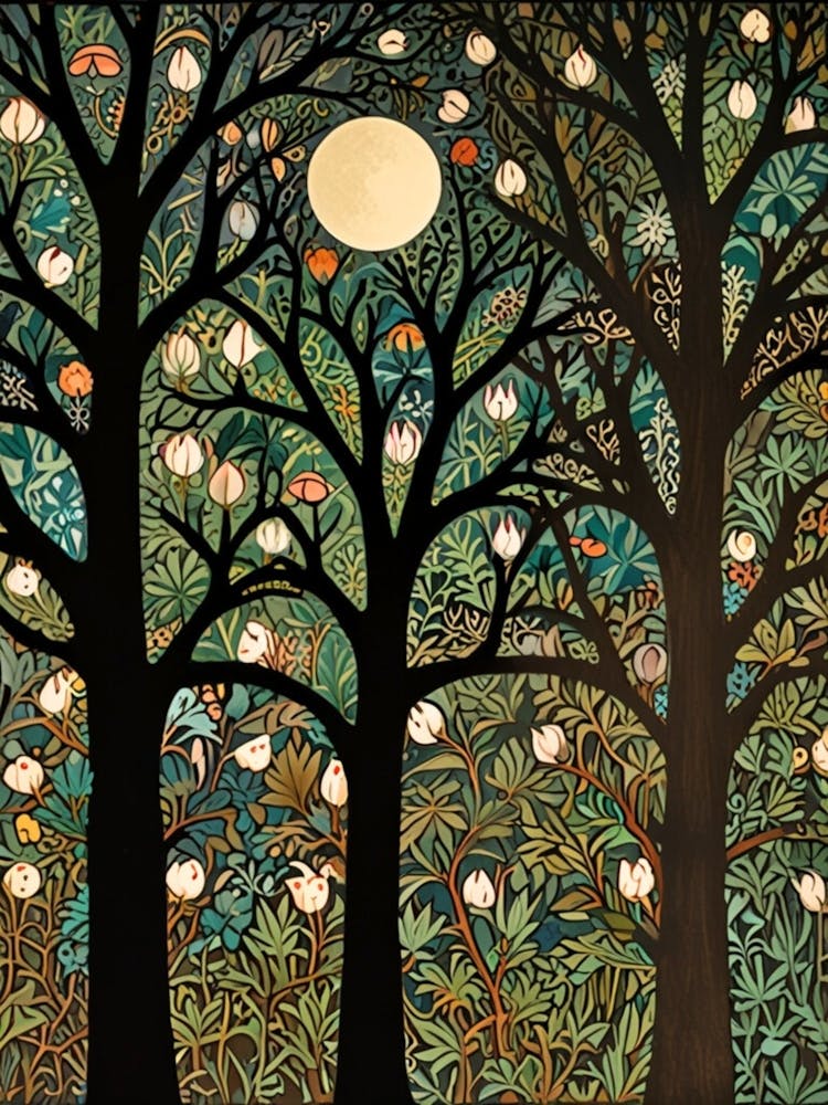 William Morris Moonlight In The Trees 6