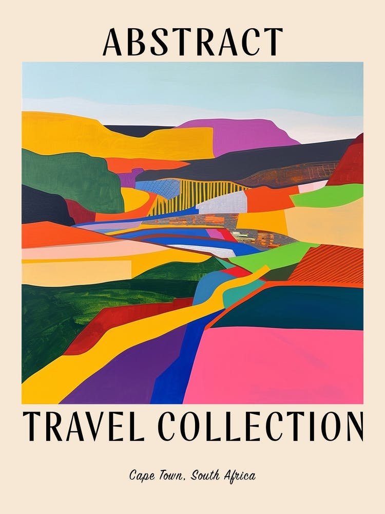 Abstract Travel Collection Poster Cape Town South Africa 3