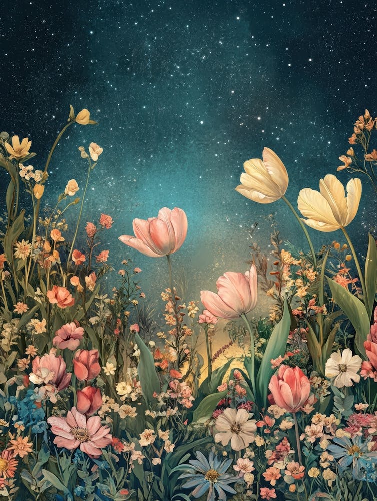 Flowers In The Night Sky 5