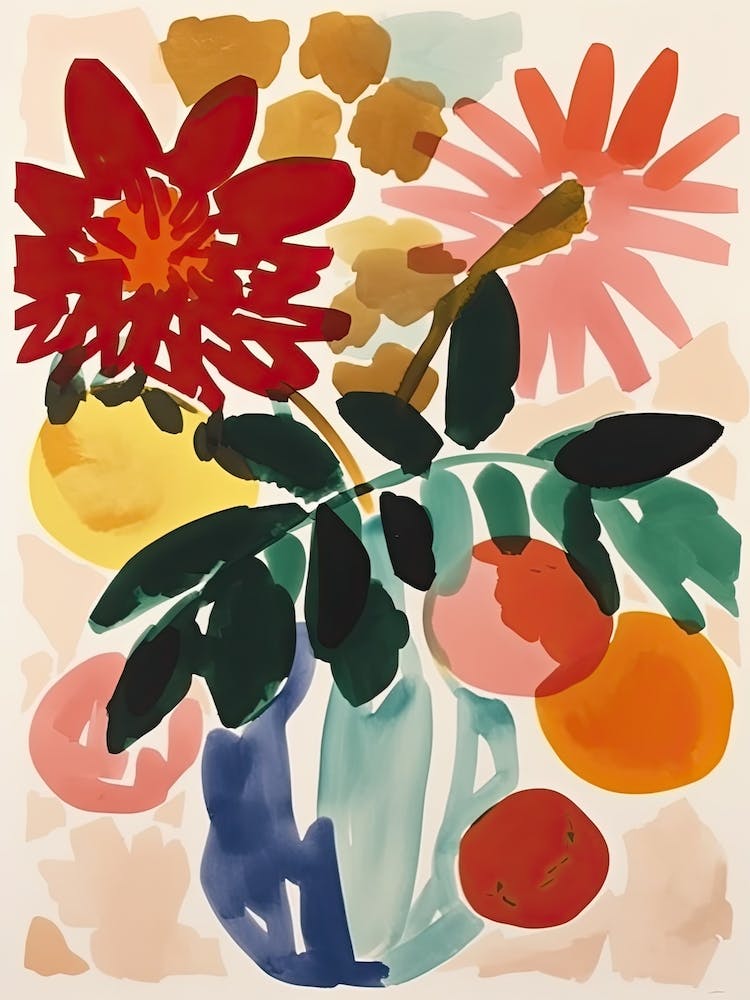 Dahlia Flower Illustration 4