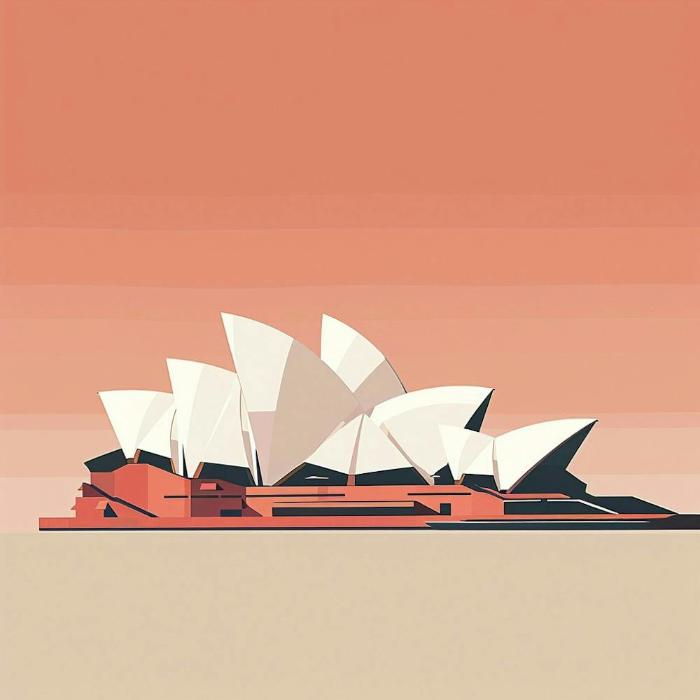A Sydney Opera House In Sydney Minimal Illustrat 1719930362 1