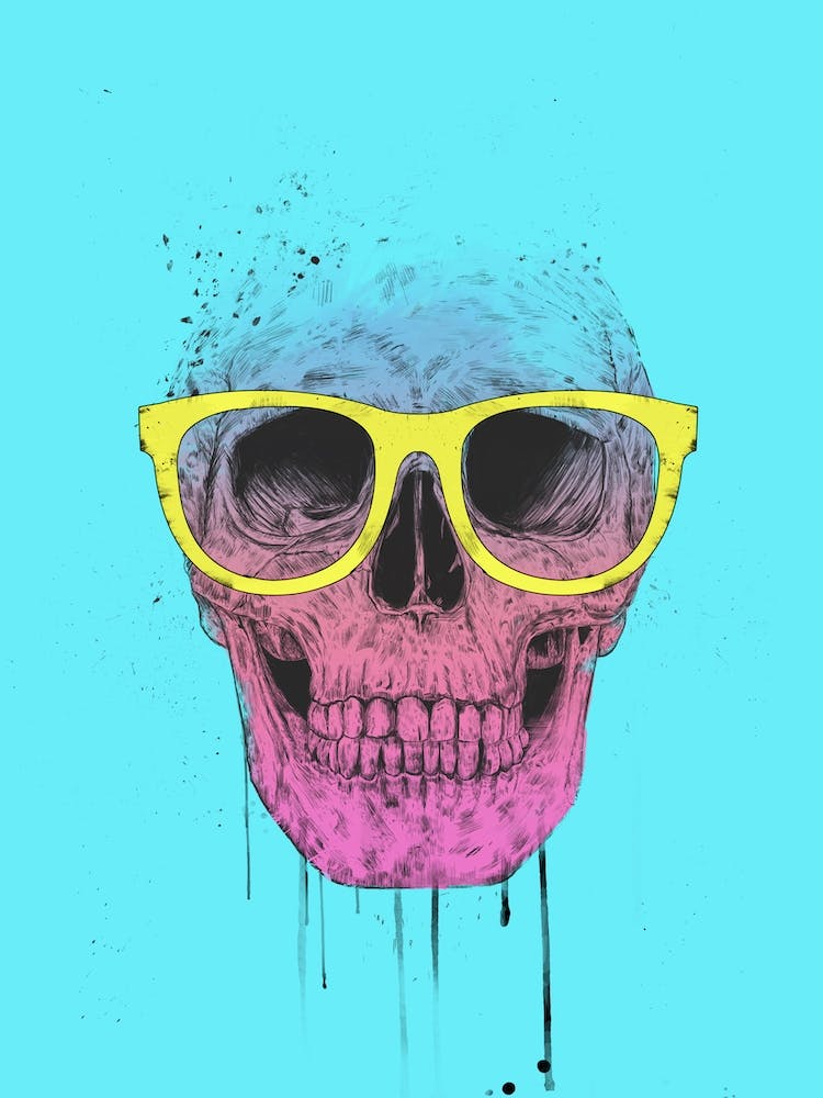 Pop Art Skull With Glasses