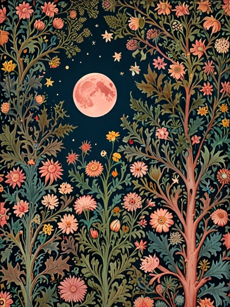 William Morris Moonlight In The Forest 205